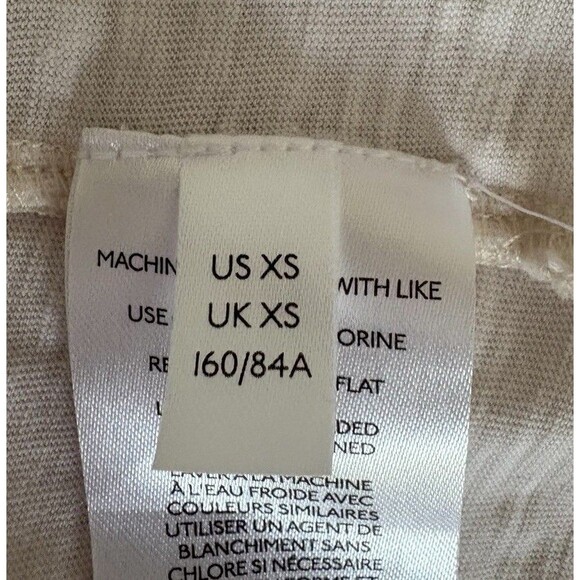 Anthropologie Pilcro Women’s Ruffle Short Sleeve V-Neck Top Sz XS Cream Oversize - Picture 6 of 15